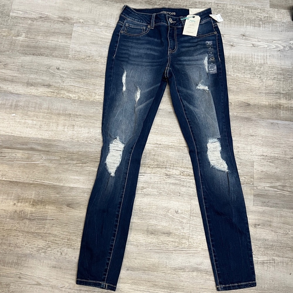Maurices Dark Wash Skinny Jeggings Size S-R Dark Indigo Stretch Denim Jeans